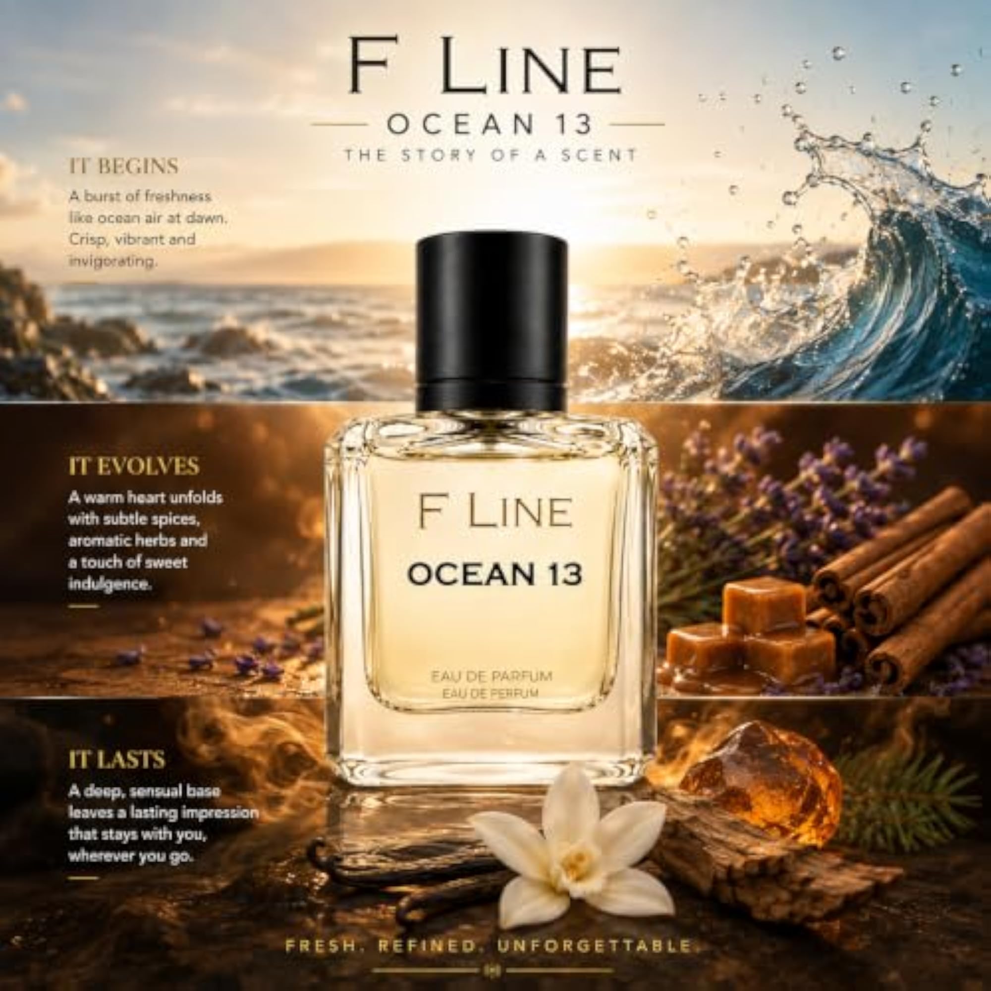 OCEAN 13 - Eau De Parfum 100ml, Powerful Projection